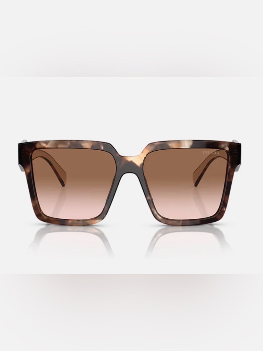 Prada Tortoiseshell Square Sunglasses with Brown Gradient Lenses - Picture 2 of 9